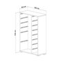 Hanah Home Armario Multiusos Blanco y Amarillo